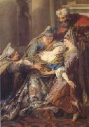 Jean-Francois De Troy Esther Fainting before Ahasuerus (mk05) oil painting